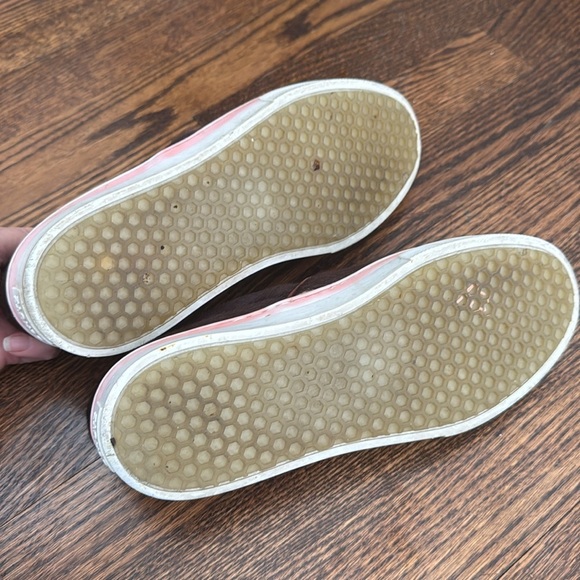 Schutz dark chocolate ponyhair slip on sneakers. Pink washed upper whitewalls. 8 - Picture 7 of 8